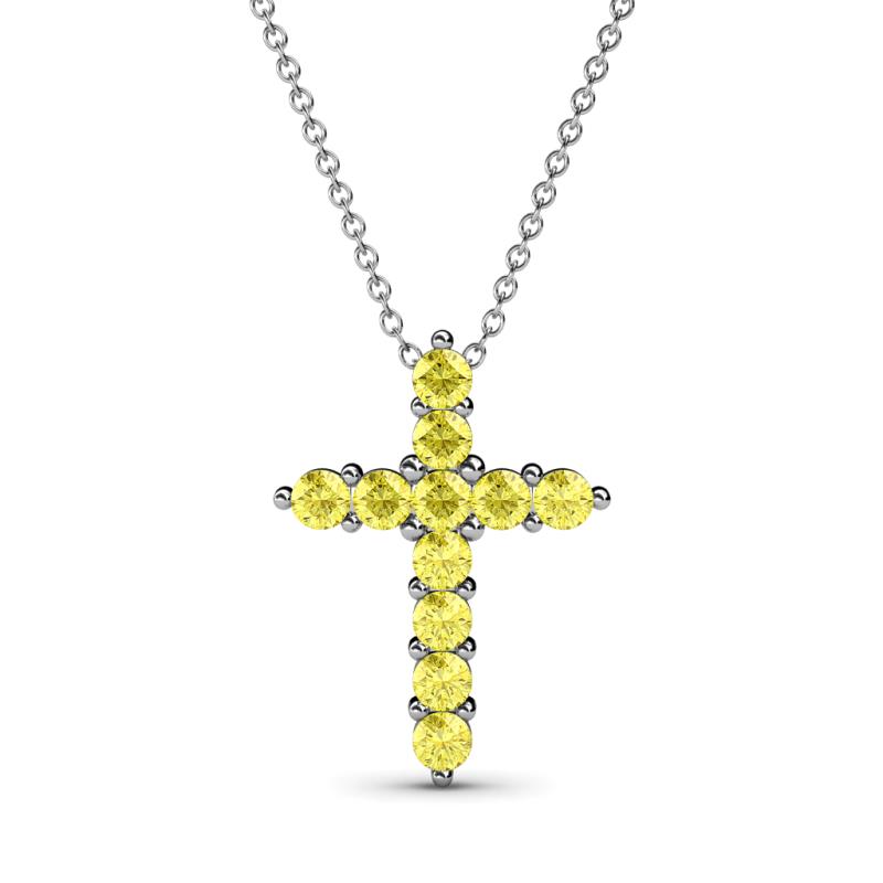 Abella Yellow Sapphire Cross Pendant 