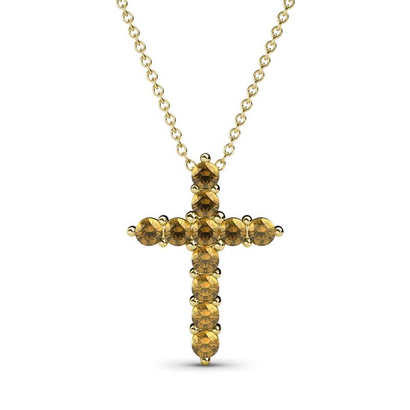 Abella Citrine Cross Pendant 