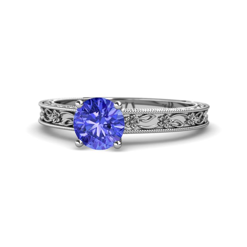 Florie Classic 6.50 mm Round Tanzanite Solitaire Engagement Ring 