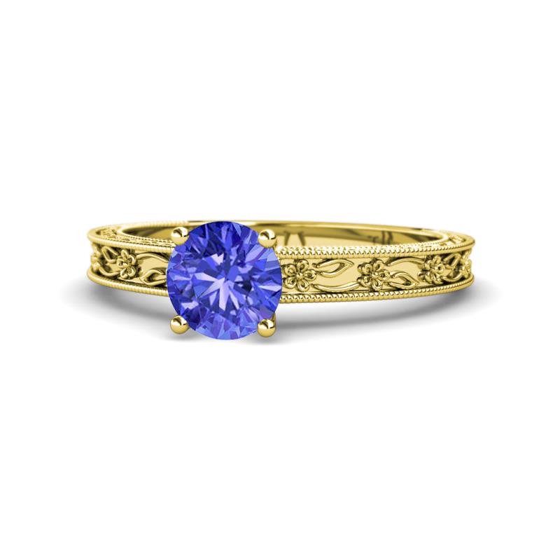Florie Classic 6.50 mm Round Tanzanite Solitaire Engagement Ring 