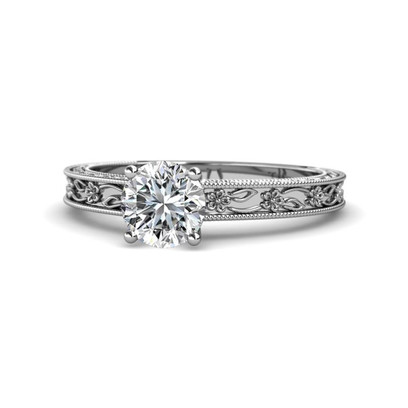 Florie Classic 6.50 mm Round Certified Diamond Solitaire Engagement Ring 