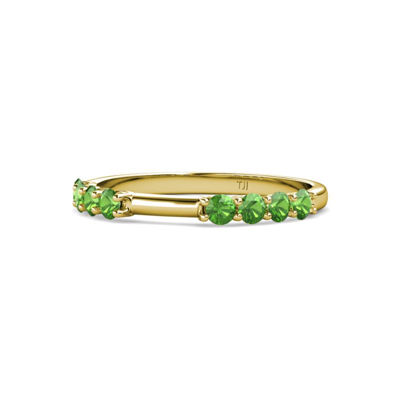 Alicia 0.59 ctw Green Garnet (2.60 mm) Wedding Band 