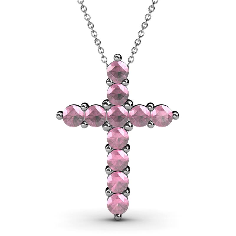 Abella Pink Tourmaline Cross Pendant 