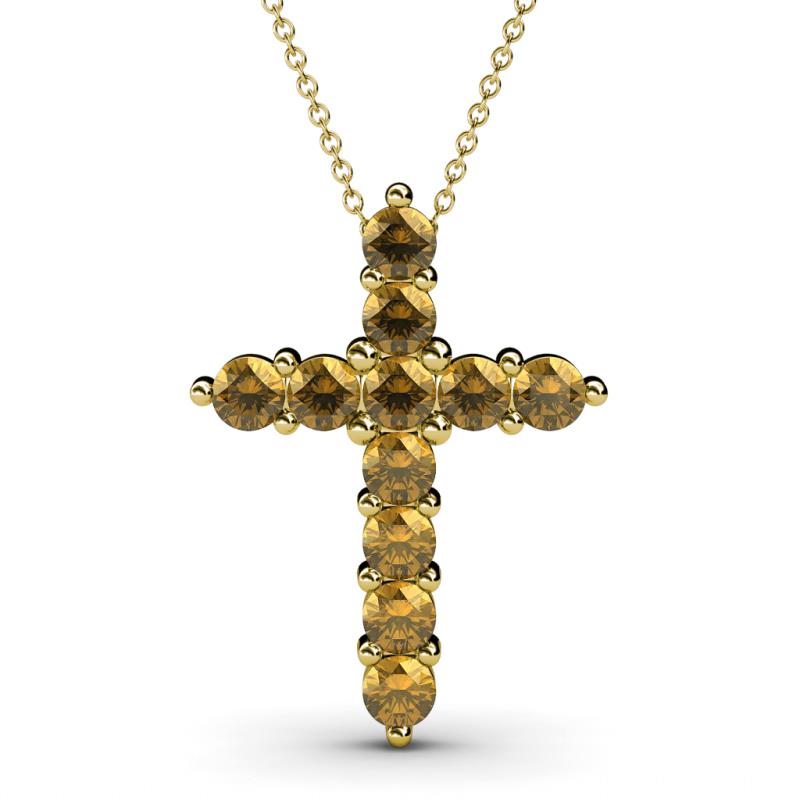 Abella Citrine Cross Pendant 