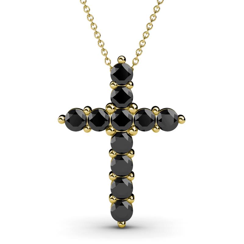 Abella Black Diamond Cross Pendant 