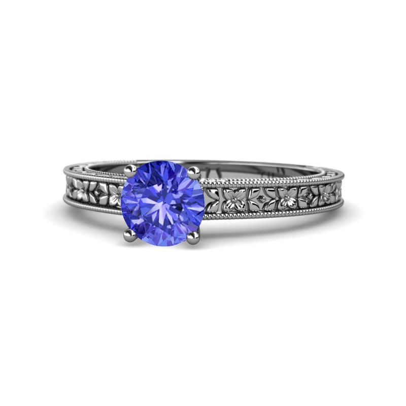 Florian Classic 6.50 mm Round Tanzanite Solitaire Engagement Ring 