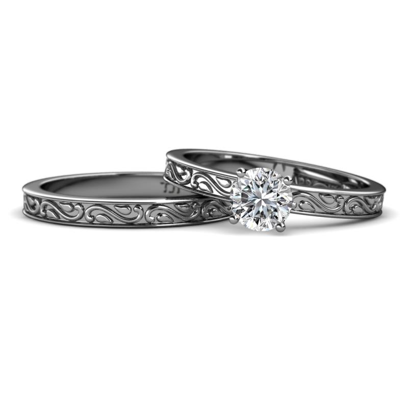 Cael Classic Diamond Solitaire Bridal Set Ring 
