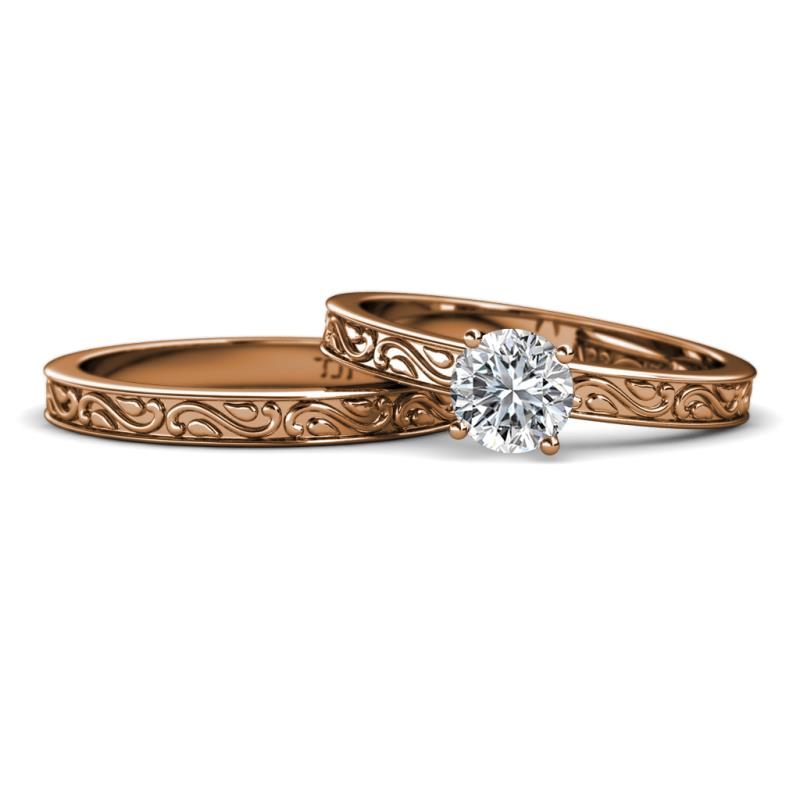 Cael Classic Diamond Solitaire Bridal Set Ring 