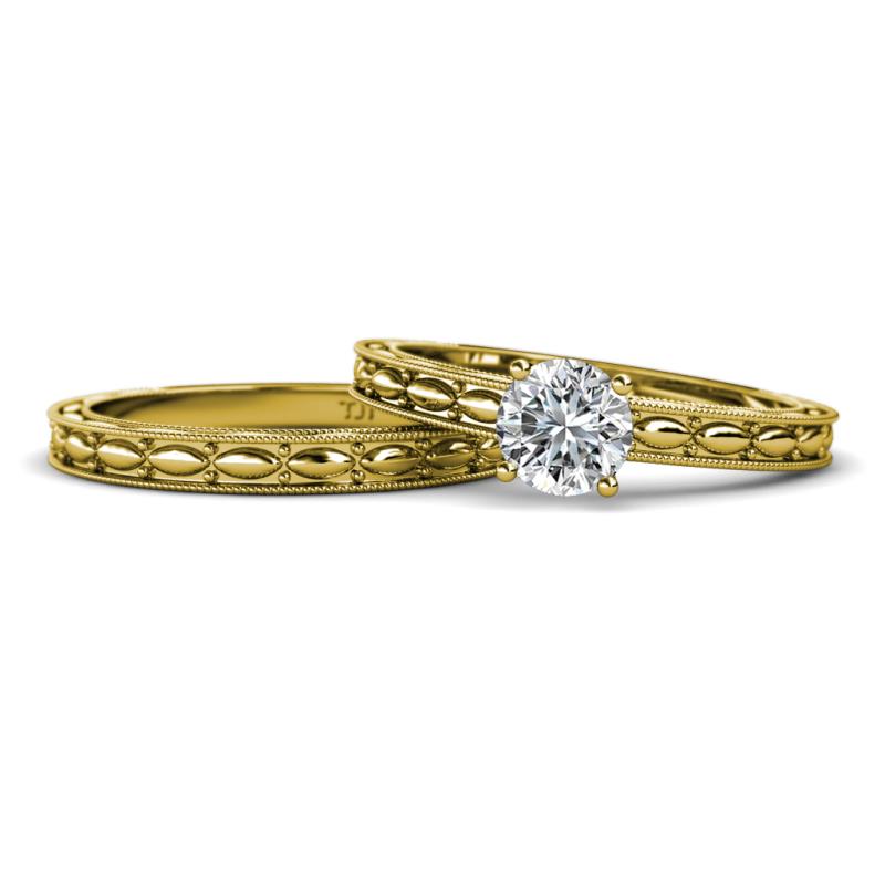 Rachel Classic Diamond Solitaire Bridal Set Ring 