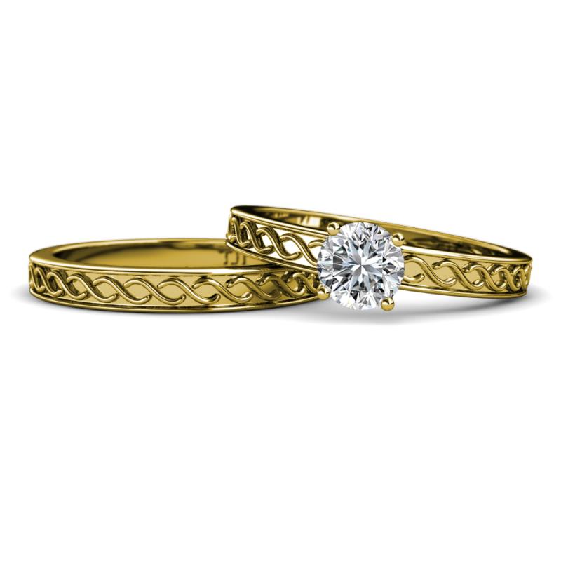 Maren Classic Diamond Solitaire Bridal Set Ring 