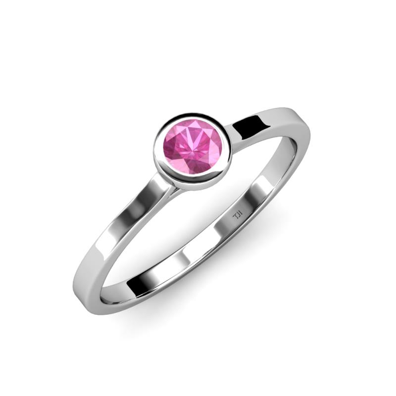 Natare Pink Sapphire Solitaire Ring  