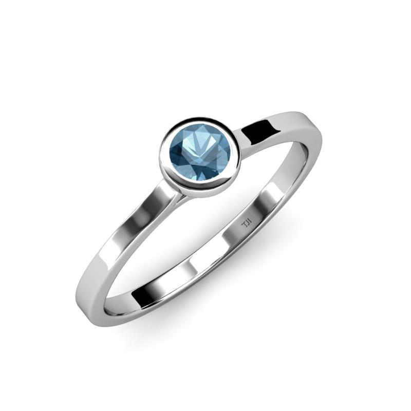 Natare Blue Topaz Solitaire Ring  