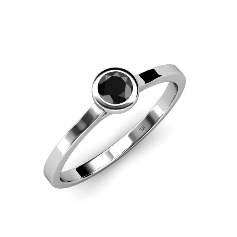 Natare Black Diamond Solitaire Ring  