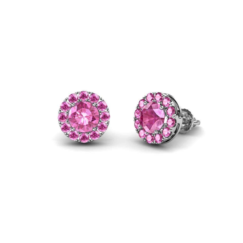 Bernice Pink Sapphire Stud Earrings 