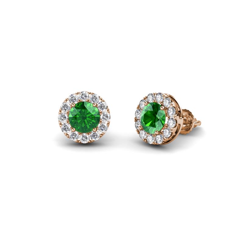 Bernice Green Garnet and Diamond Stud Earrings 