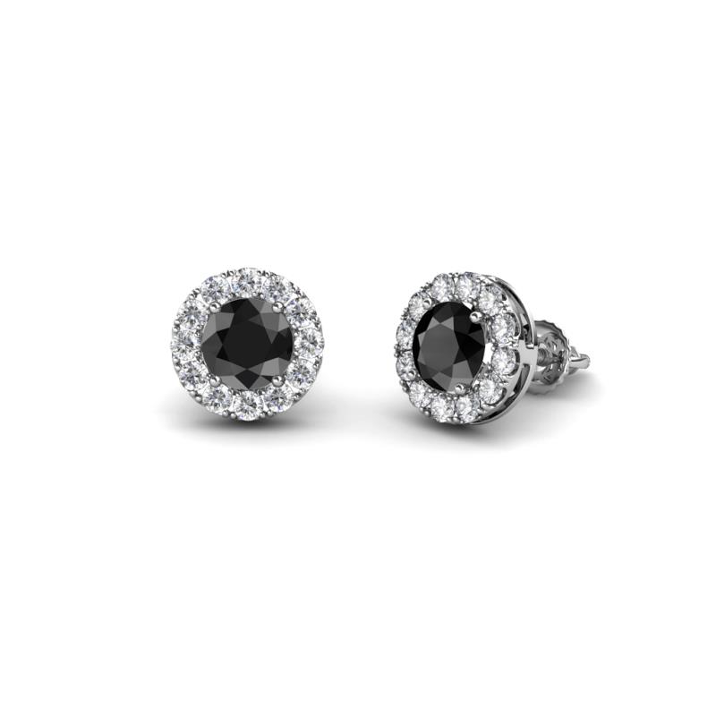 Bernice Black and White Diamond Stud Earrings 