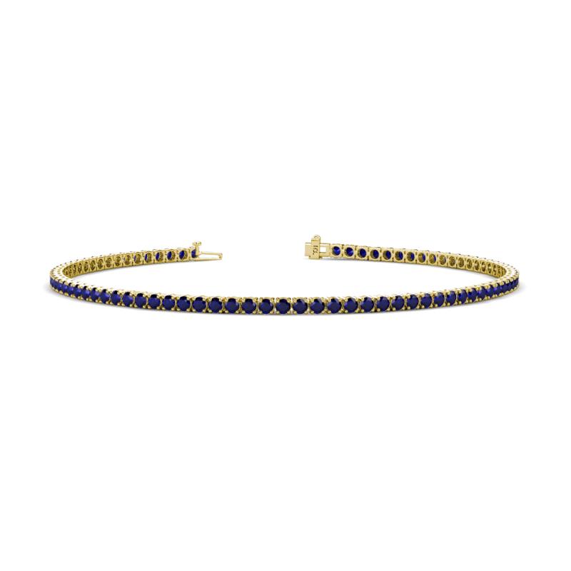 Leslie 2.00 mm Blue Sapphire Eternity Tennis Bracelet 