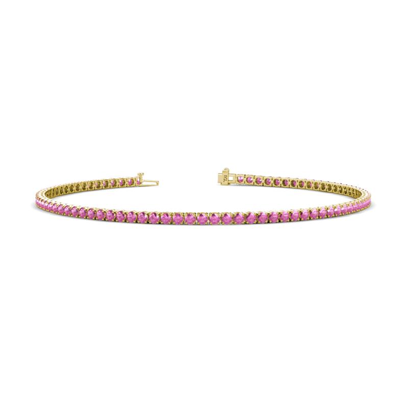 Leslie 2.00 mm Pink Sapphire Eternity Tennis Bracelet 