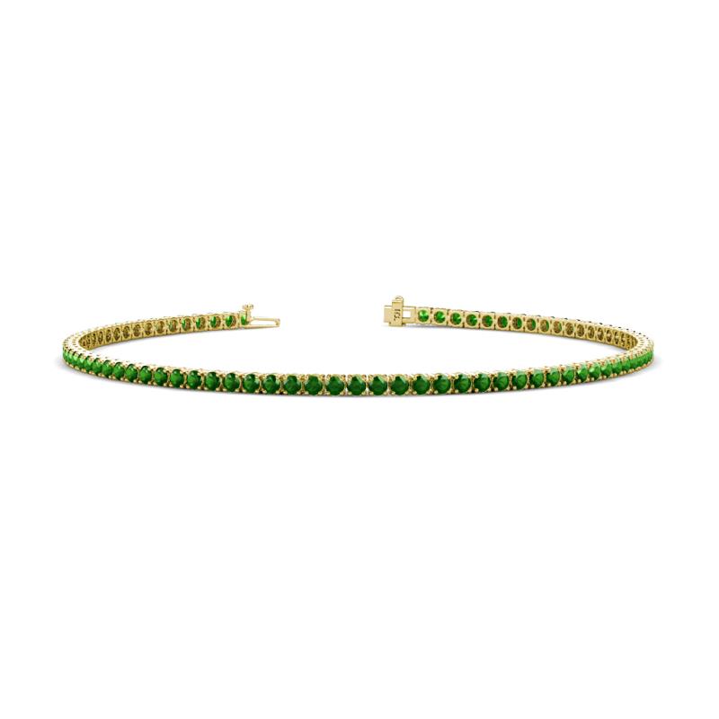 Leslie 2.00 mm Green Garnet Eternity Tennis Bracelet 
