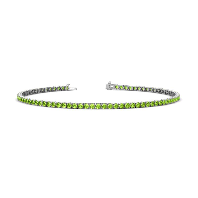 Leslie 2.00 mm Peridot Eternity Tennis Bracelet 