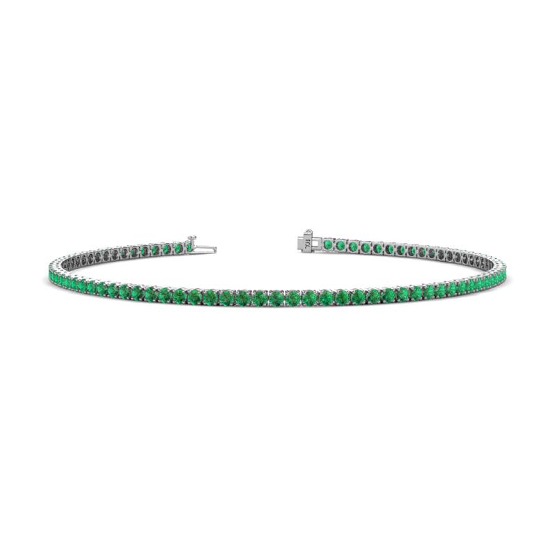 Leslie 2.00 mm Emerald Eternity Tennis Bracelet 