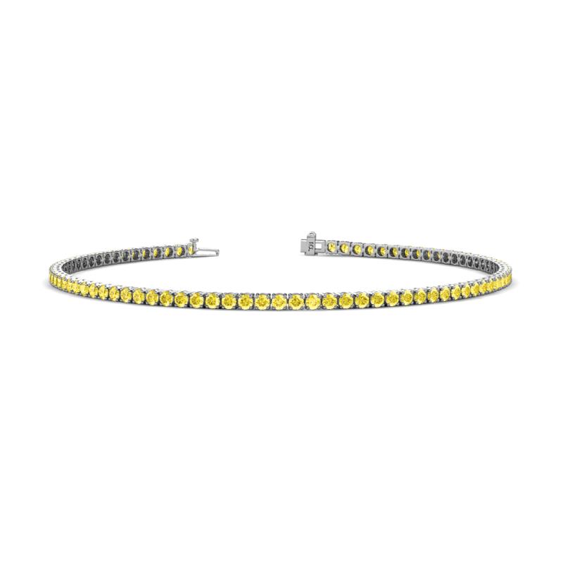 Leslie 2.00 mm Yellow Sapphire Eternity Tennis Bracelet 