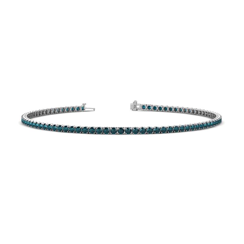 Leslie 2.00 mm London Blue Topaz Eternity Tennis Bracelet 