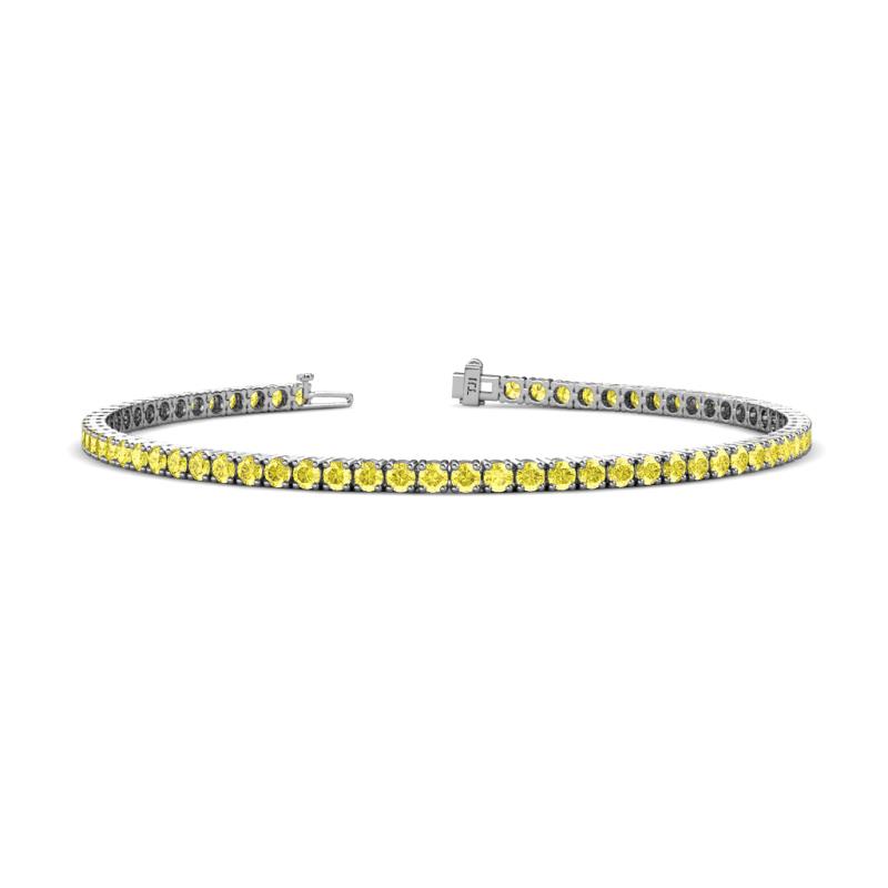 Leslie 2.40 mm Yellow Sapphire Eternity Tennis Bracelet 