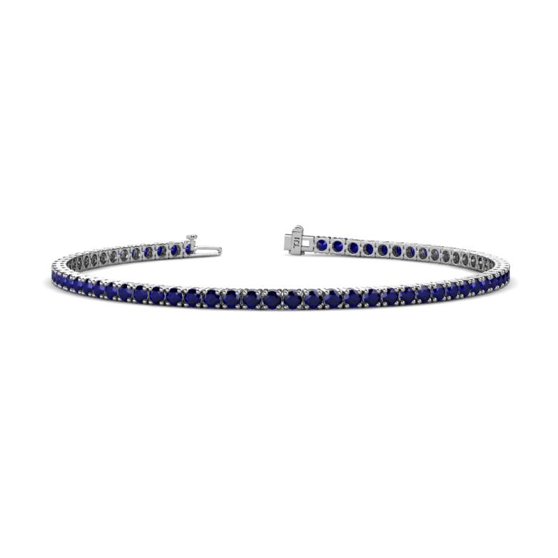 Leslie 2.70 mm Blue Sapphire Eternity Tennis Bracelet 