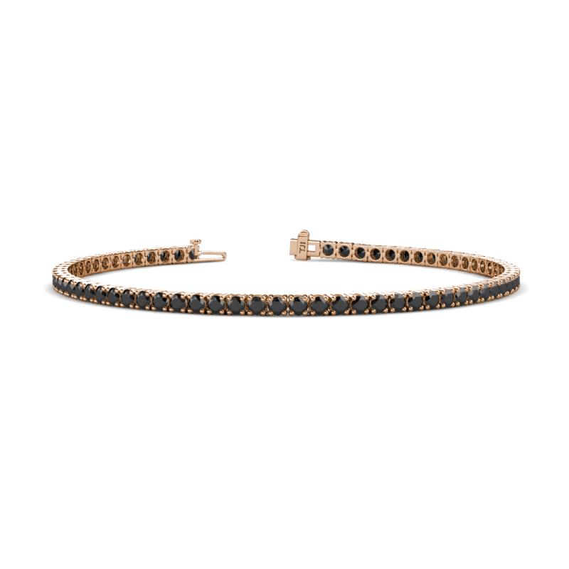 Leslie 2.70 mm Black Diamond Eternity Tennis Bracelet 