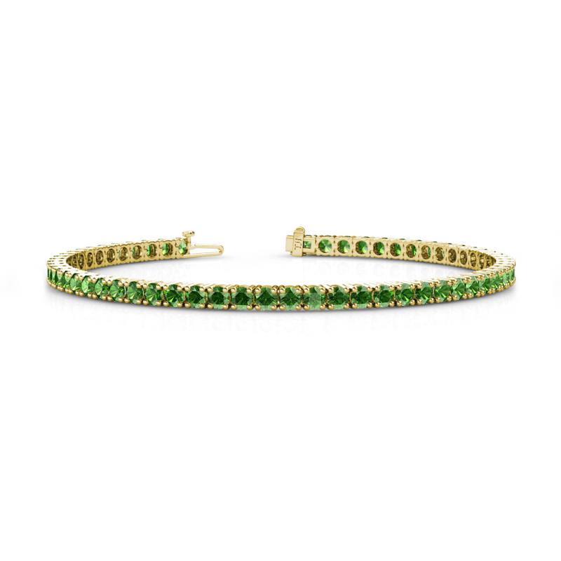 Leslie 3.4 mm Green Garnet Eternity Tennis Bracelet 