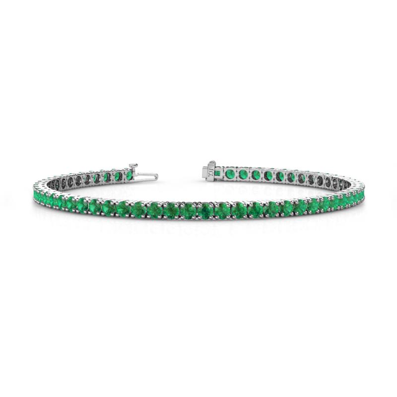 Leslie 3.40 mm Emerald Eternity Tennis Bracelet 