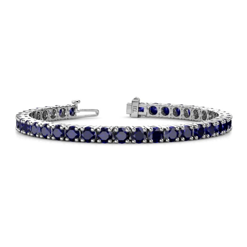 Leslie 4.00 mm Blue Sapphire Eternity Tennis Bracelet 