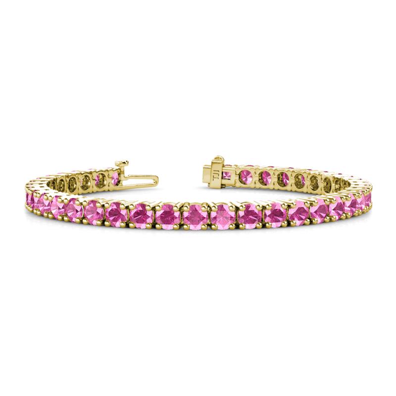 Leslie 4.00 mm Pink Sapphire Eternity Tennis Bracelet 