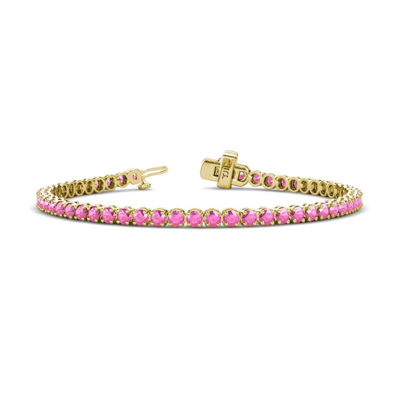 Izarra 2.90 mm Pink Sapphire Eternity Tennis Bracelet 