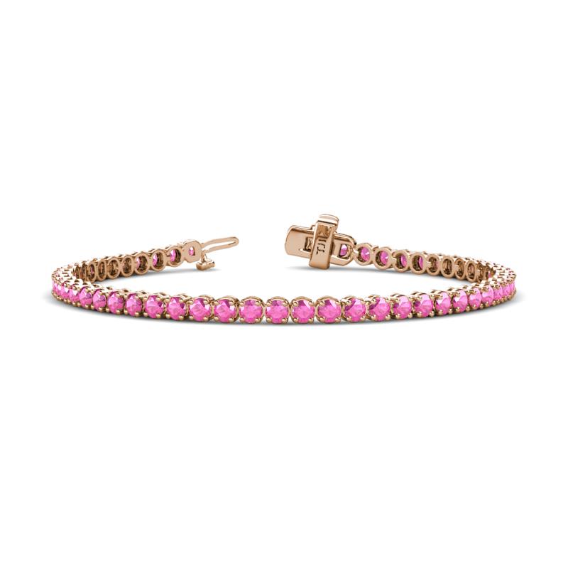 Izarra 2.90 mm Pink Sapphire Eternity Tennis Bracelet 