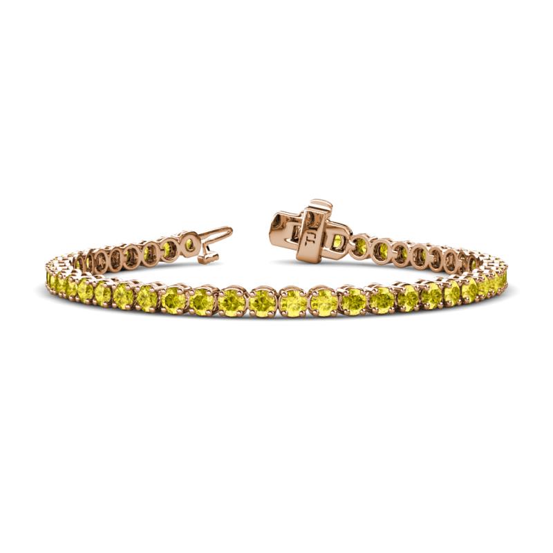 Izarra 3.90 mm Yellow Diamond Eternity Tennis Bracelet 