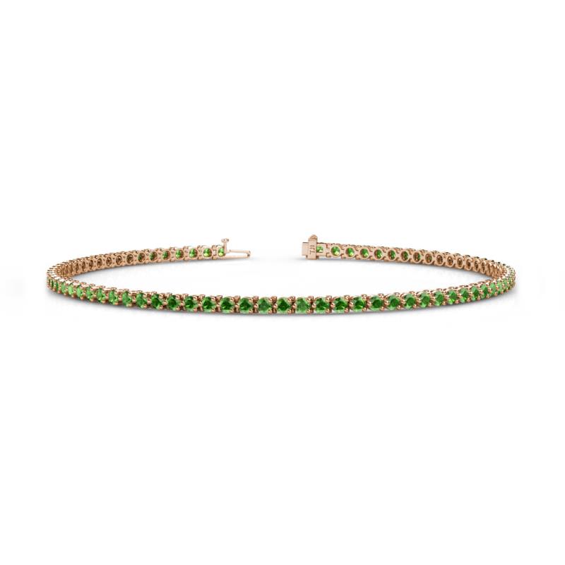 Cliona 2.00 mm Green Garnet Eternity Tennis Bracelet 