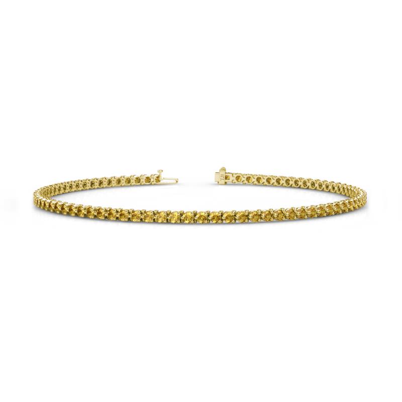 Cliona 2.00 mm Citrine Eternity Tennis Bracelet 