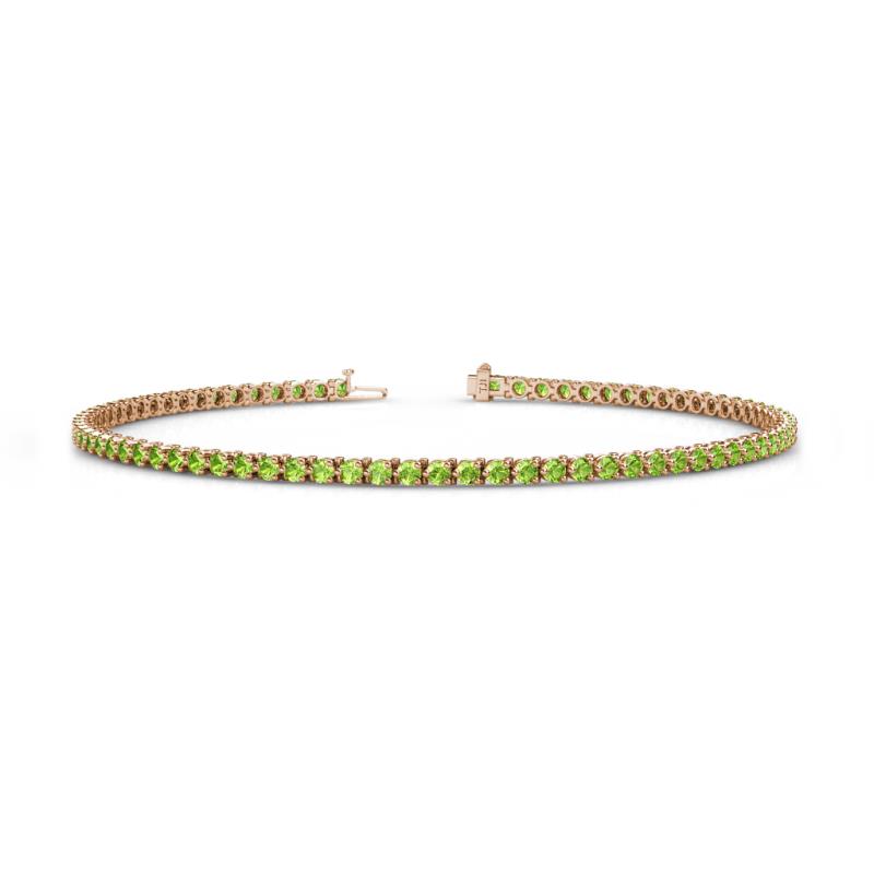 Cliona 2.00 mm Peridot Eternity Tennis Bracelet 