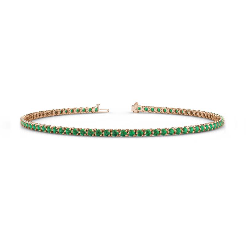 Cliona 2.00 mm Emerald Eternity Tennis Bracelet 