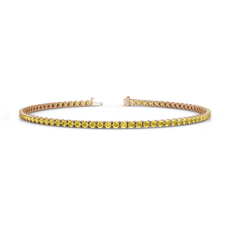 Cliona 2.00 mm Yellow Sapphire Eternity Tennis Bracelet 