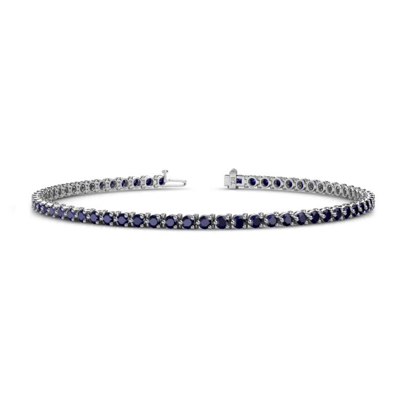 Cliona 2.40 mm Blue Sapphire Eternity Tennis Bracelet 