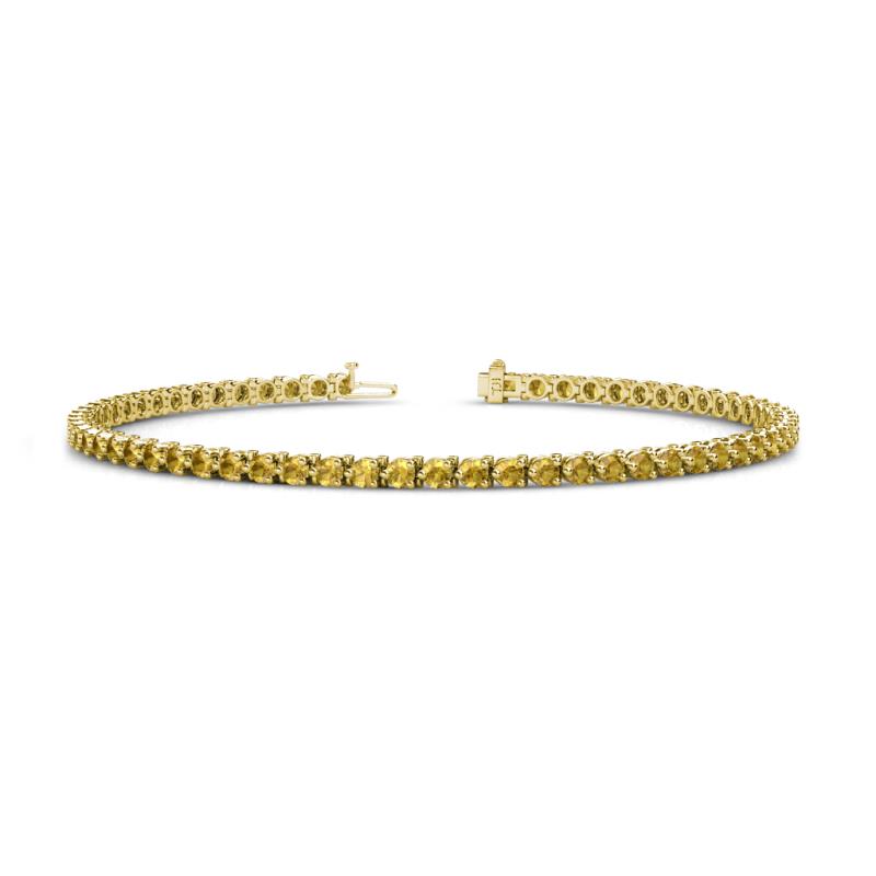 14kt Yellow Gold 6.30 Carat Diamond Tennis Bracelet