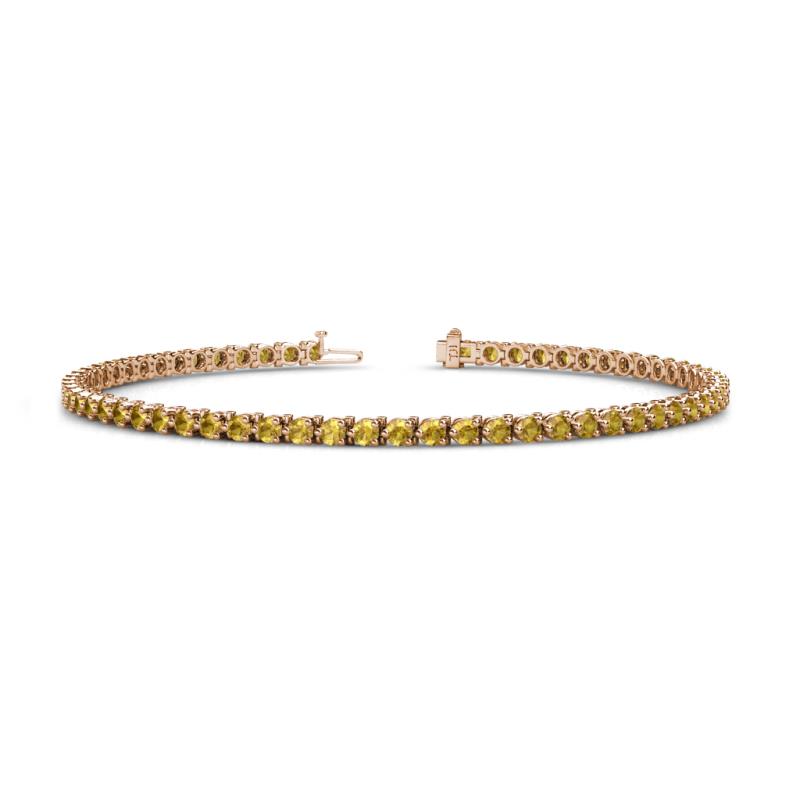 Cliona 2.40 mm Citrine Eternity Tennis Bracelet 