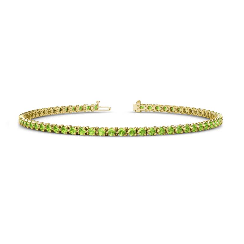 Cliona 2.40 mm Peridot Eternity Tennis Bracelet 