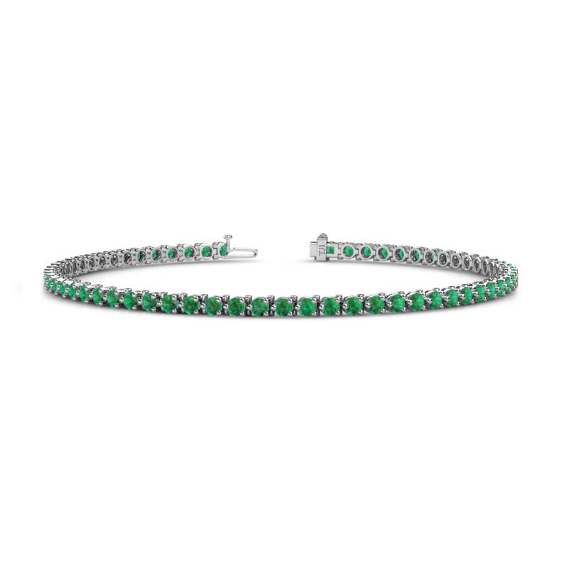 Cliona 2.40 mm Emerald Eternity Tennis Bracelet 