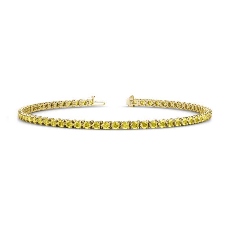 Cliona 2.40 mm Yellow Sapphire Eternity Tennis Bracelet 