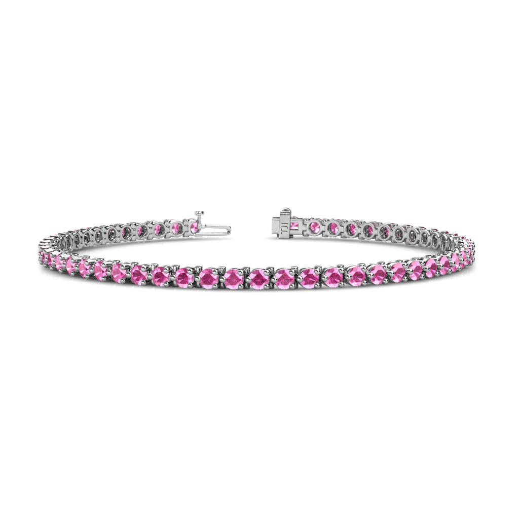 Cliona 2.70 mm Pink Sapphire Eternity Tennis Bracelet 
