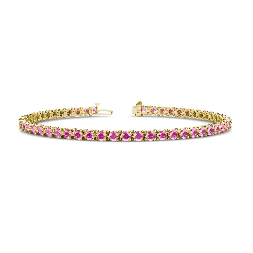 Cliona 2.70 mm Pink Sapphire Eternity Tennis Bracelet 
